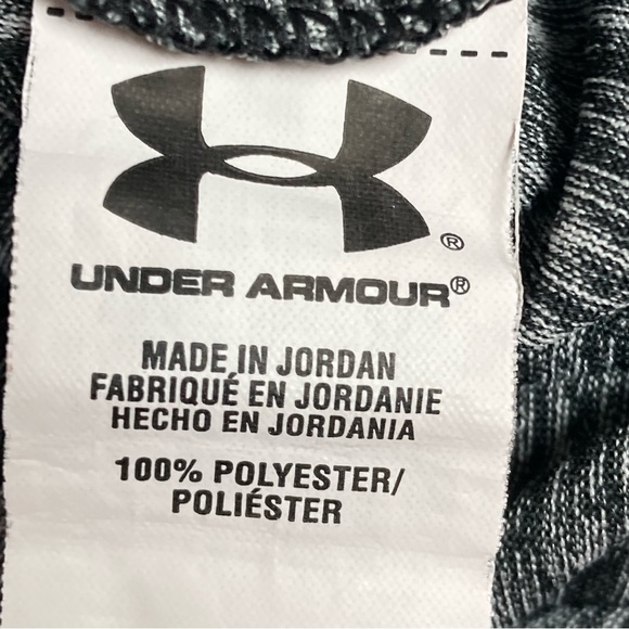 Under Armour Womens Twisted Tech Locker Tee In Space Dyed Black Size L - Picture 12 of 13